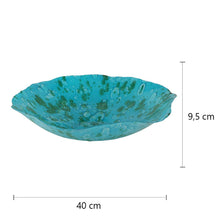 Carregar imagem no visualizador da galeria, Centro de Mesa Deep Sea em Vidro 40x38x9,5cm Azul
