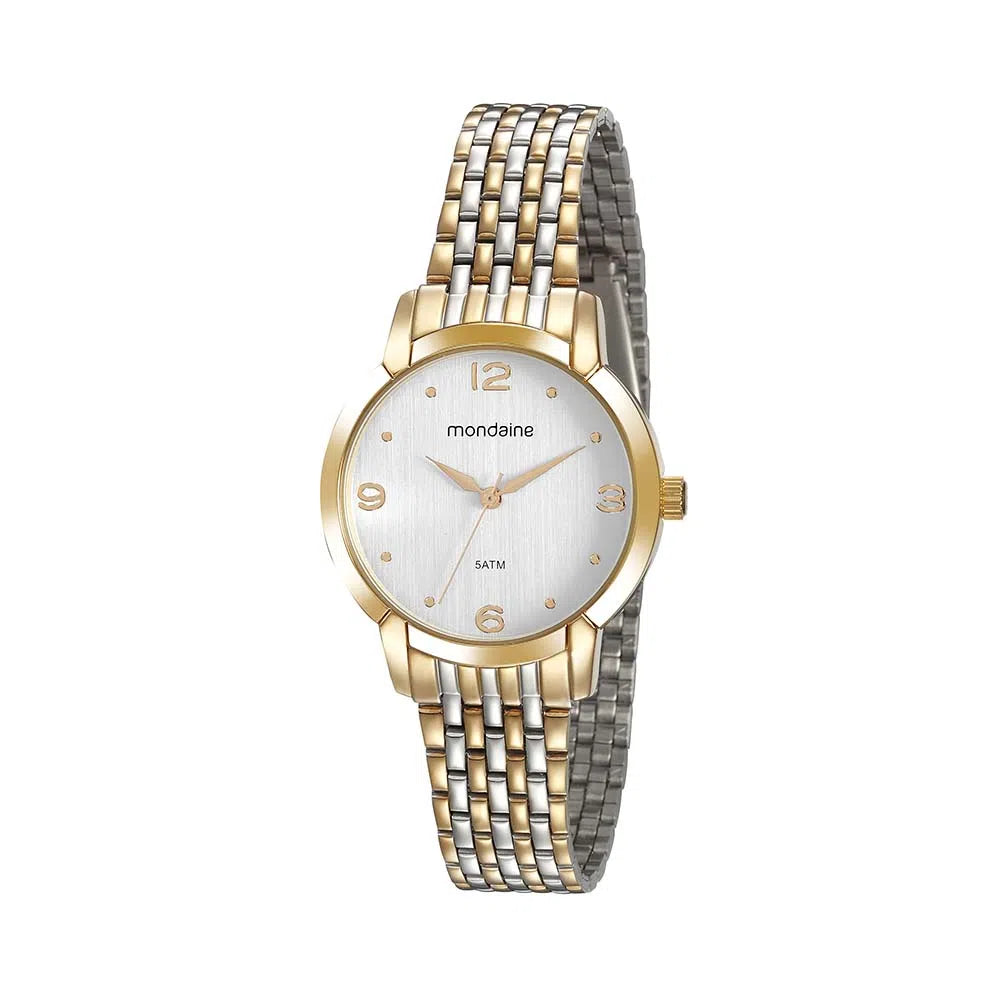 Relógio Feminino Mondaine Prata/Dourado 32105LPMVBE3