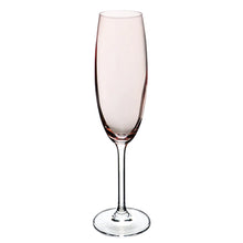 Carregar imagem no visualizador da galeria, Jogo de 6 Taças p/ Champanhe Gastro em Cristal Ecológico Rosa Millennial 220ml
